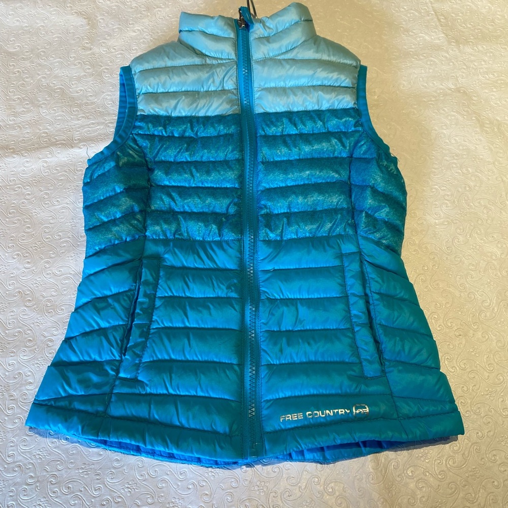FREE COUNTRY PUFFER DOWN SUPPER LIGHTWEIGHT VEST Size XS/TP ( 4/5)